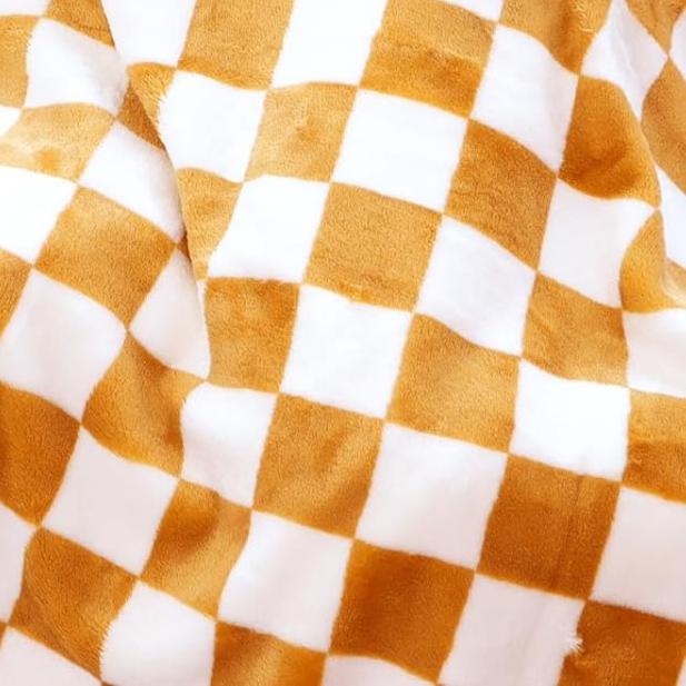 Mustard Check Blanket