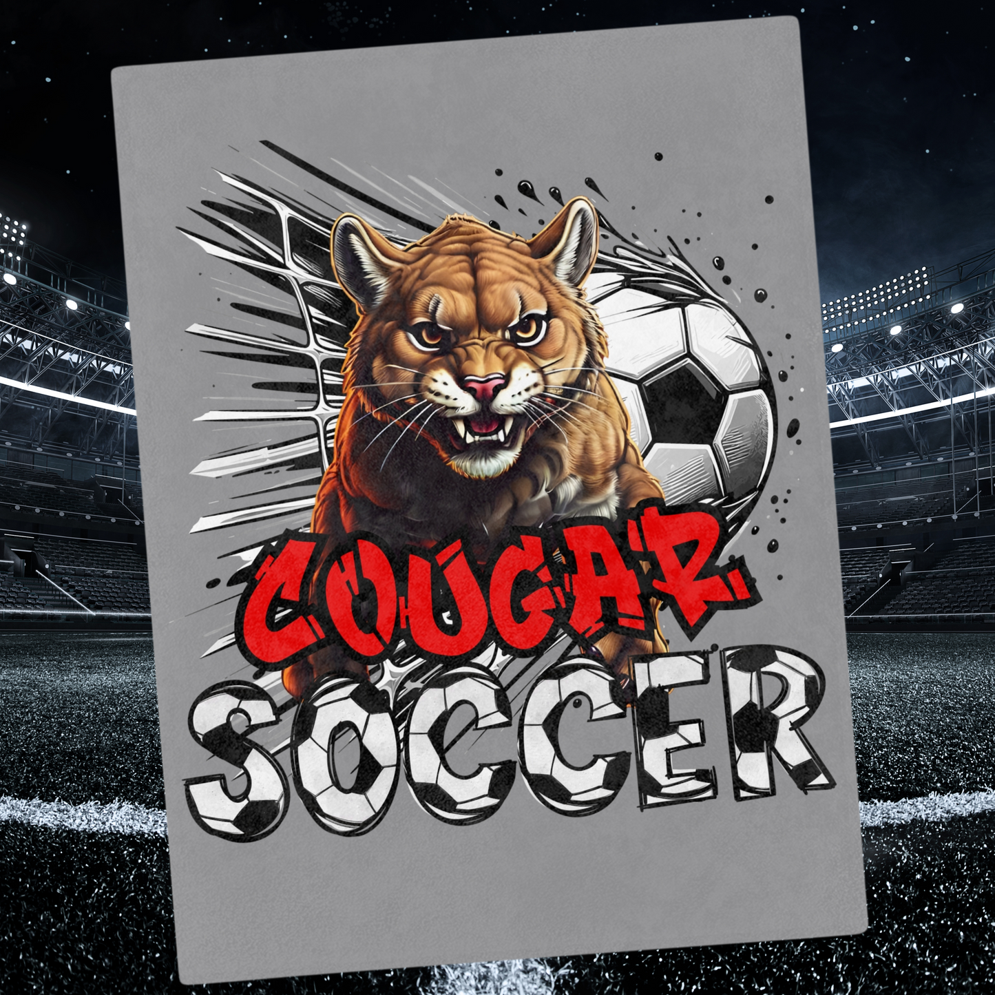 Cougar Soccer Fleece Blanket