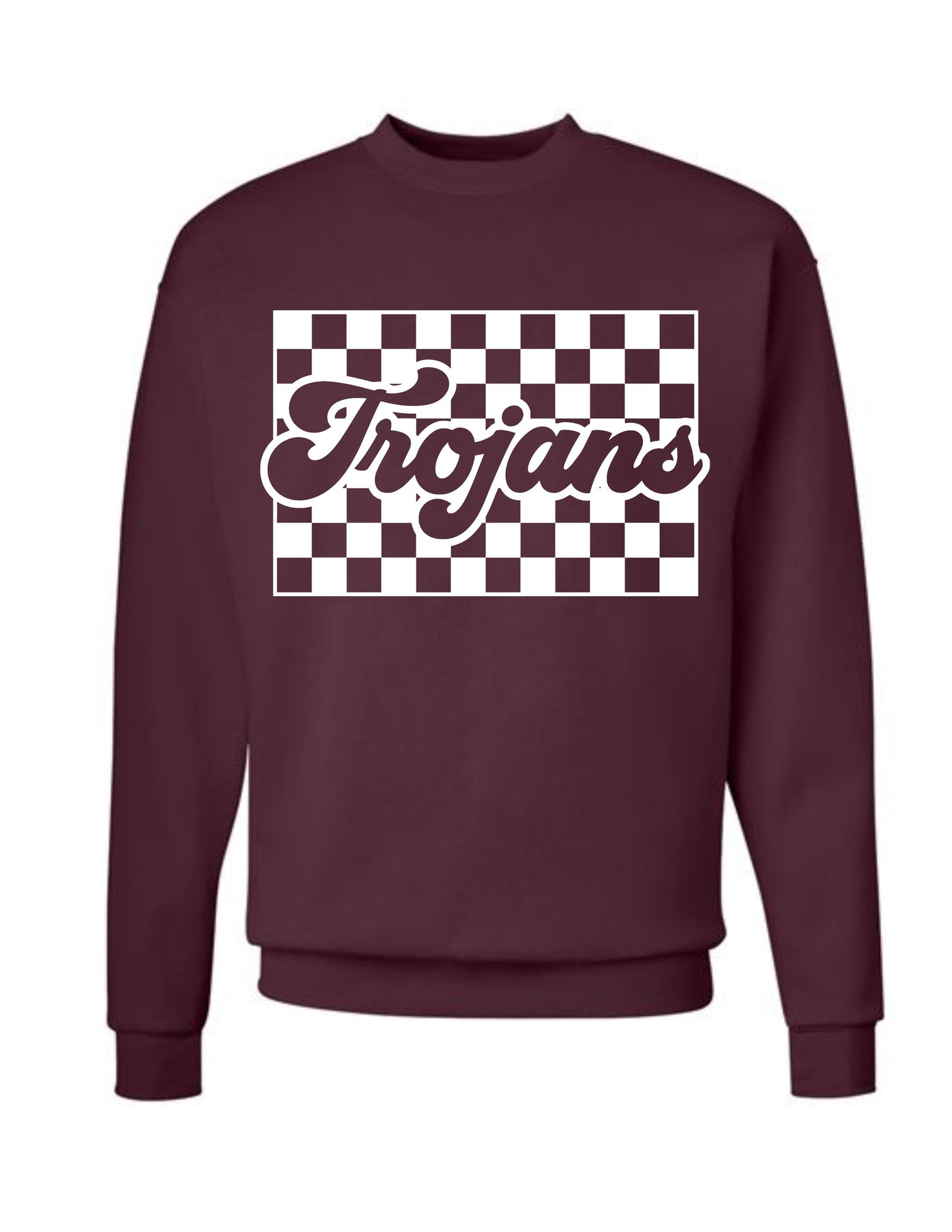 Trojan Check Maroon