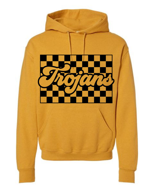 Trojan Check Mustard Hoodie