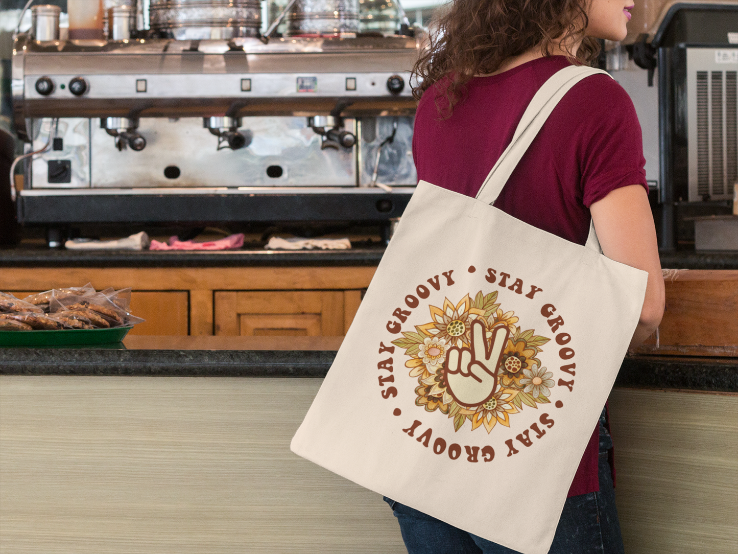 Stay Groovy Canvas Tote